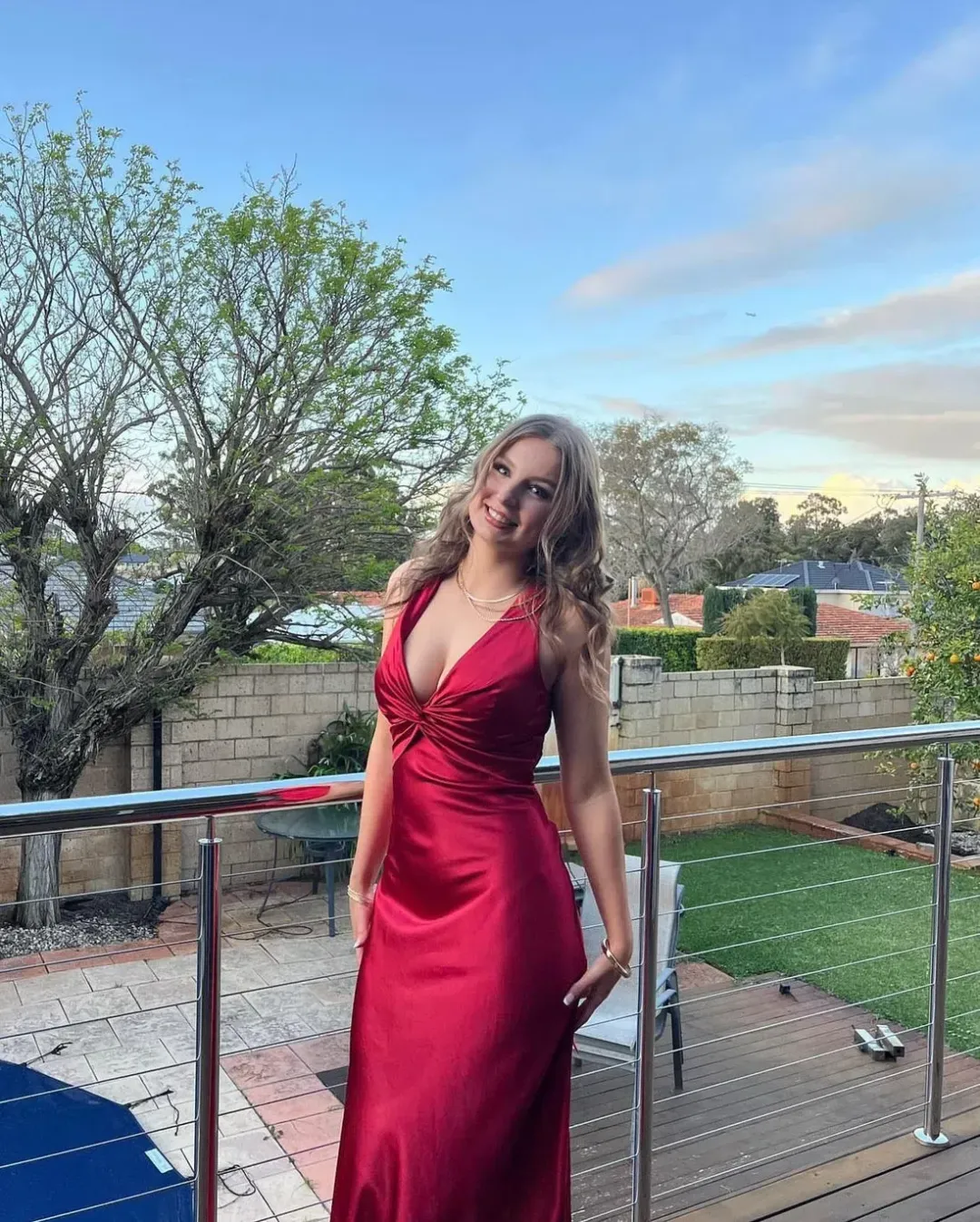 Ruth Tarvydas  Goddess Maxi Gown Red Size 8 for rent on The Volte - main image