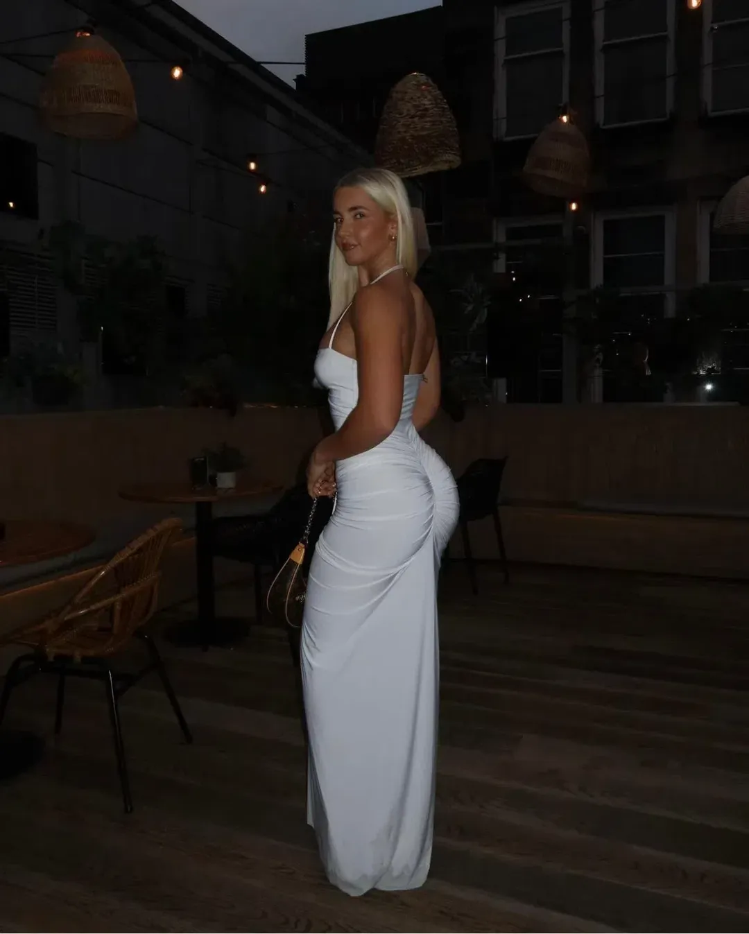 Natalie Rolt Shontae Maxi Gown White  Size S / Size Au 8 for rent on The Volte - main image