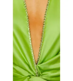 Khanums X Revolve Halter Gown in Pear Green Size XS / AU 4 for rent on The Volte - image 4