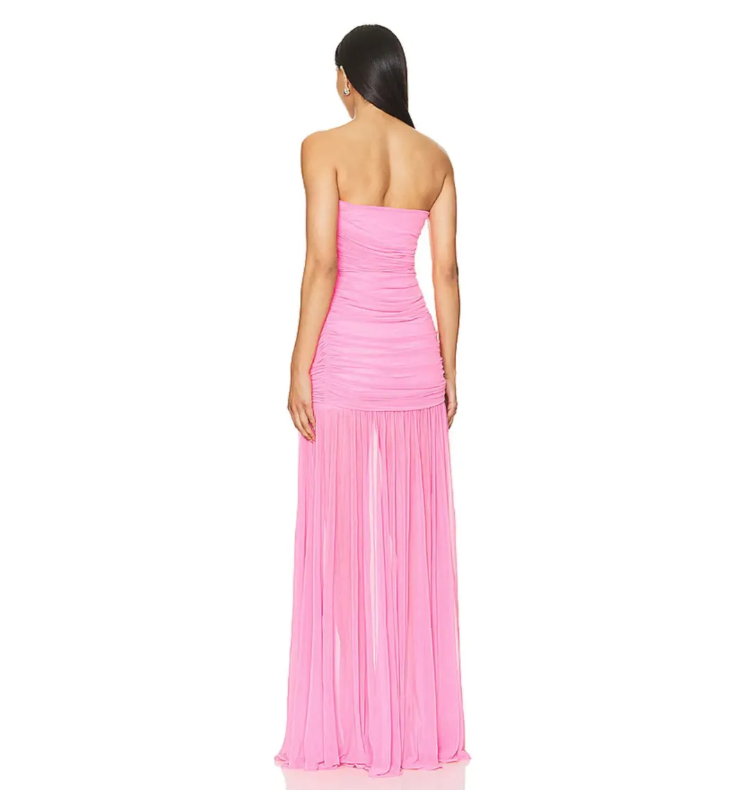 Retrofete Adele Maxi Dress Pink Size 6/XS for rent on The Volte - main image