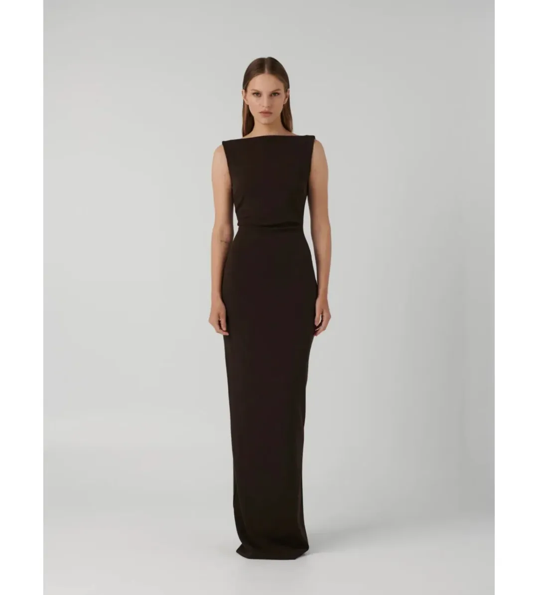 Effie Kats Coffee Verona Gown in Brown Size XS/ AU 6 for rent on The Volte - main image