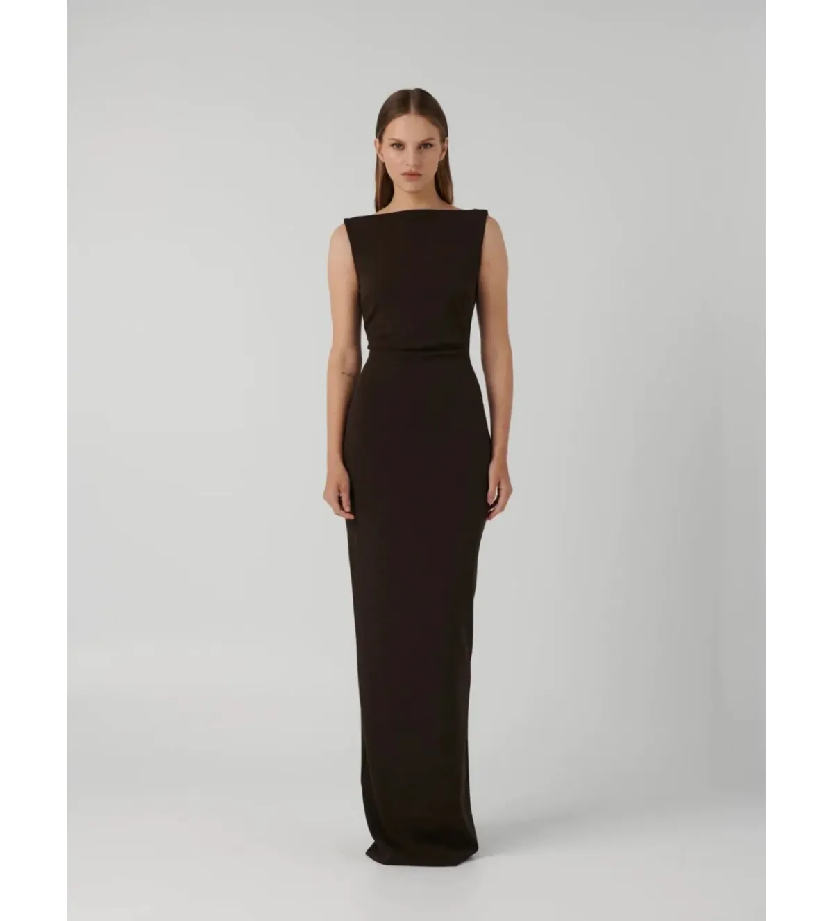 Effie Kats Coffee Verona Gown in Brown Size XS/ AU 6 for rent on The Volte - main image