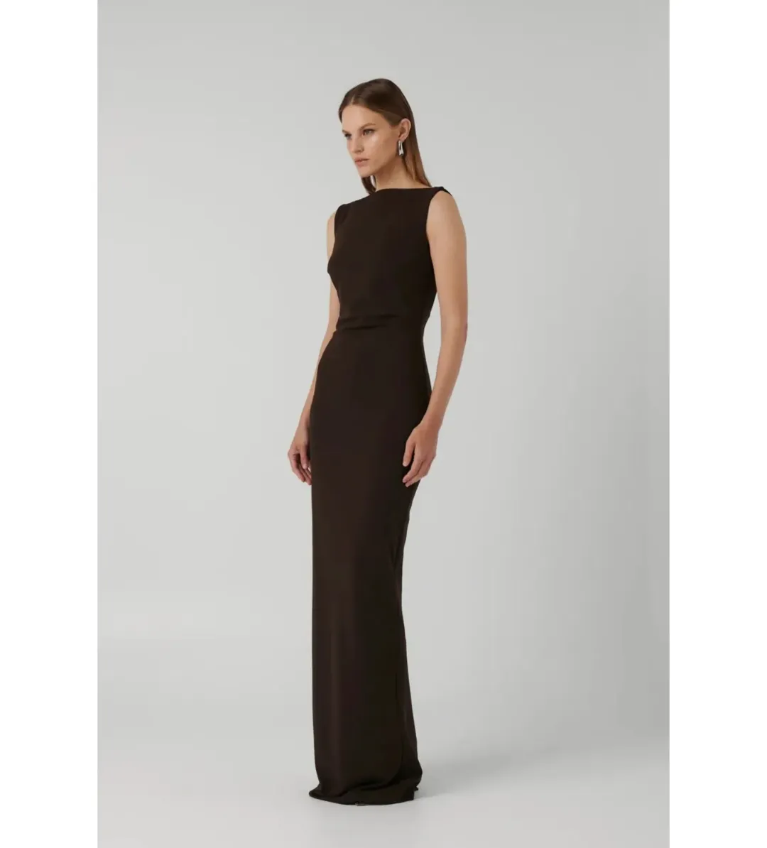 Effie Kats Coffee Verona Gown in Brown Size XS/ AU 6 for rent on The Volte - main image