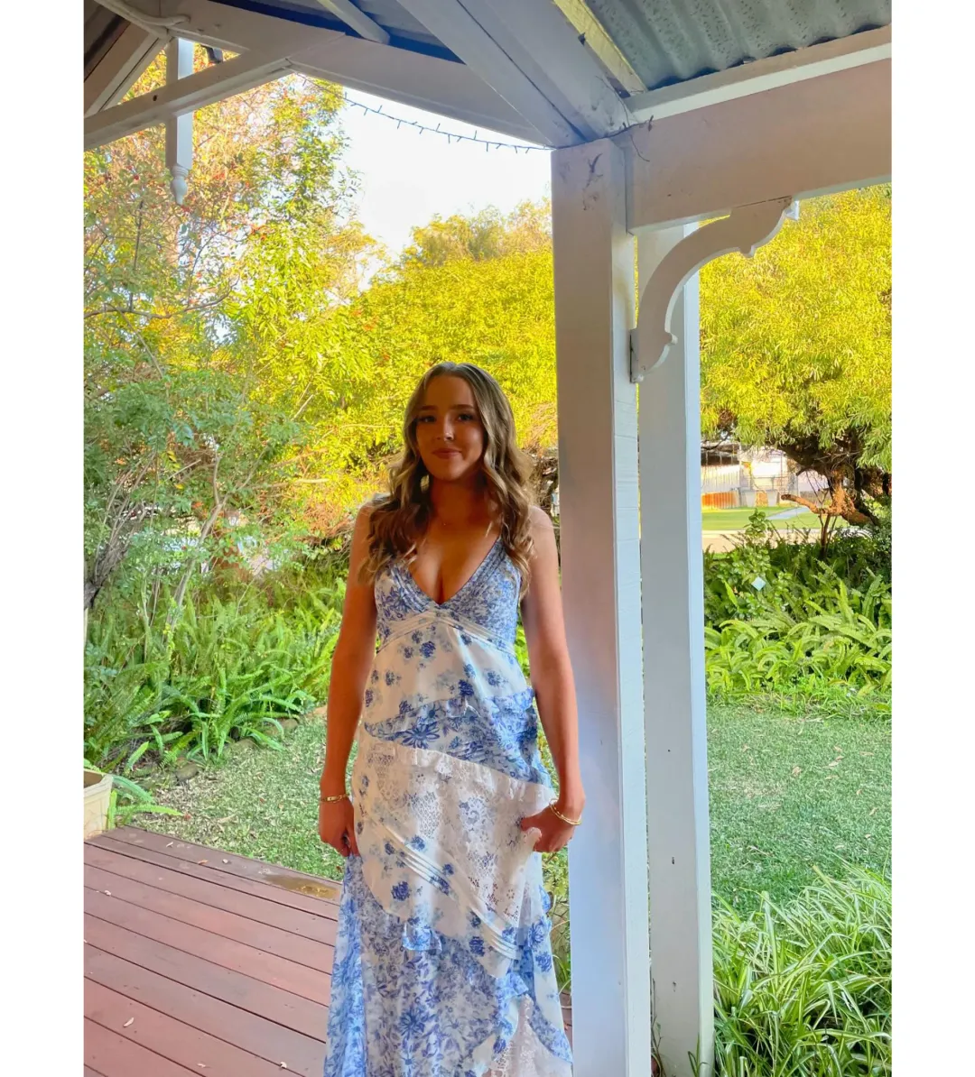 For Love & Lemons Blue Rosalyn Maxi Size S / AU 8 for rent on The Volte - main image