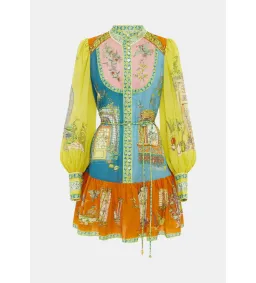 Alemais Monti Mini Dress Multi Size 10  for rent on The Volte - image 2
