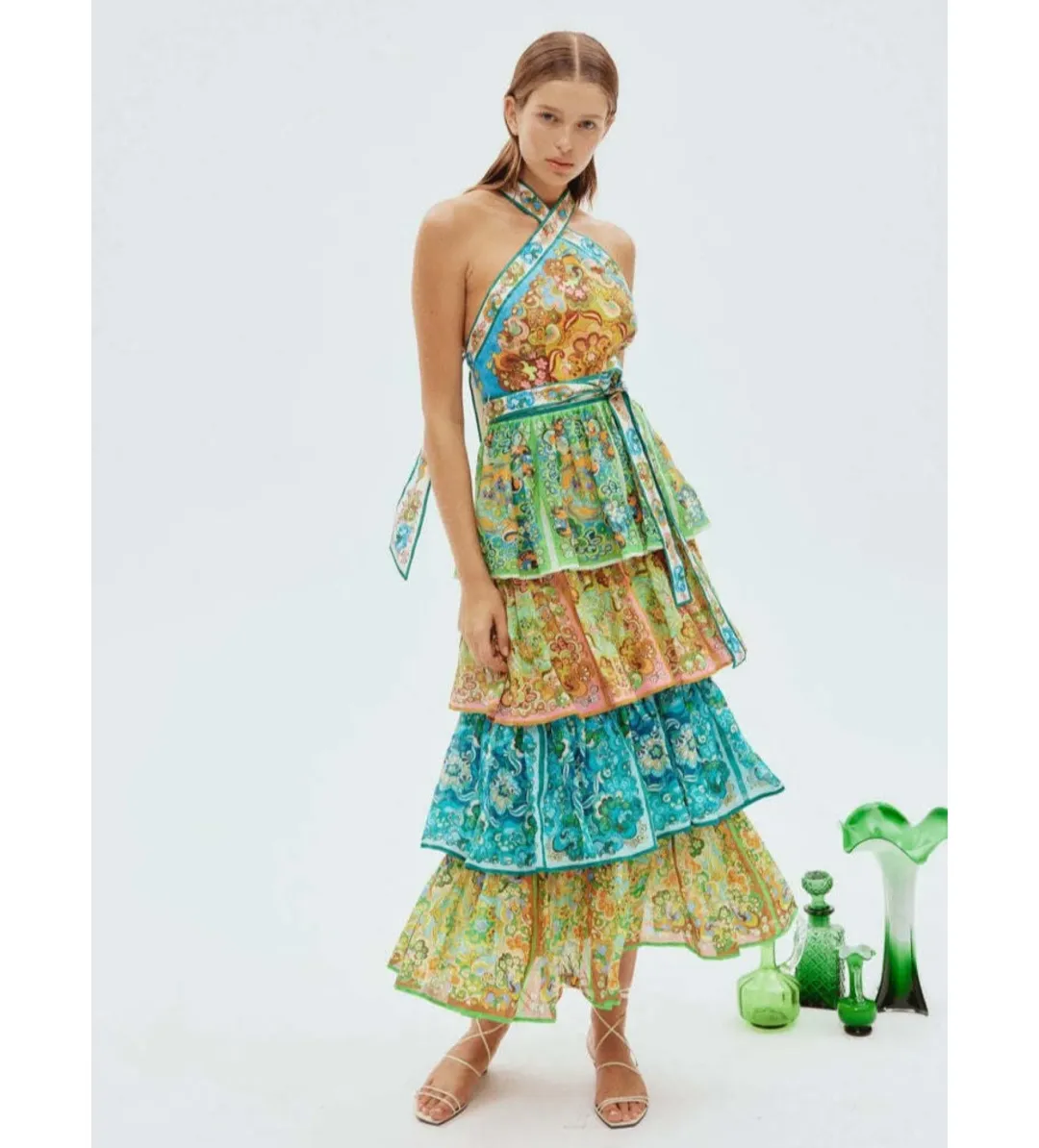 Alemais Dreamer Halter Multi Size 8  for rent on The Volte - main image