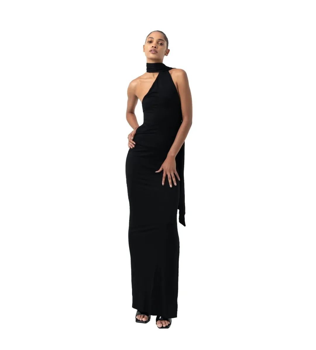 Khanums Kara Maxi Dress Black Size M/AU 10 for rent on The Volte - main image