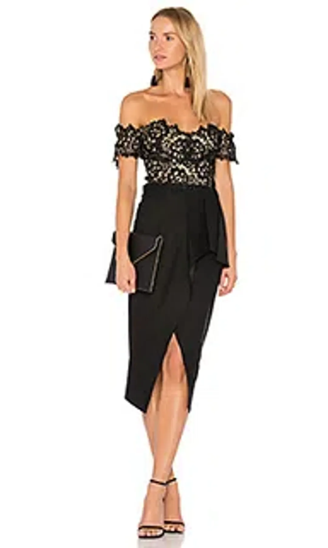 Elle Zeitoune Tango Dress Midi Black Size AU 6 for rent on The Volte - main image