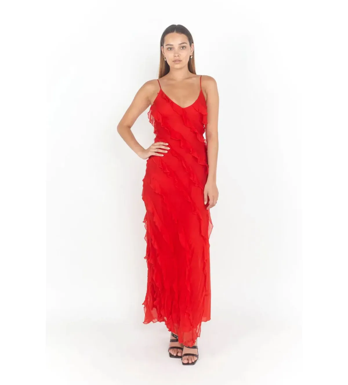 Rat & Boa Cecilia Dress in Red Size 10 for rent on The Volte - main image