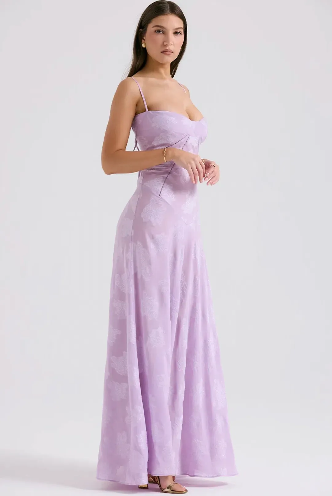 House Of CB Purple Seren Gown Size 6 for rent on The Volte - main image