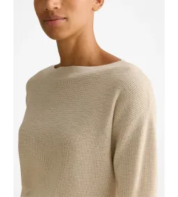 Trenery Cotton Linen Boat Neck Knit Ecru Size L/AU 14 for rent on The Volte - image 3
