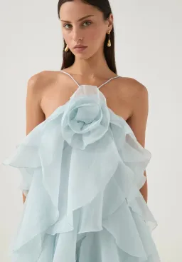 Aje Pandorea Layered Maxi Dress Silver Blue Size S / AU 8 for rent on The Volte - image 4