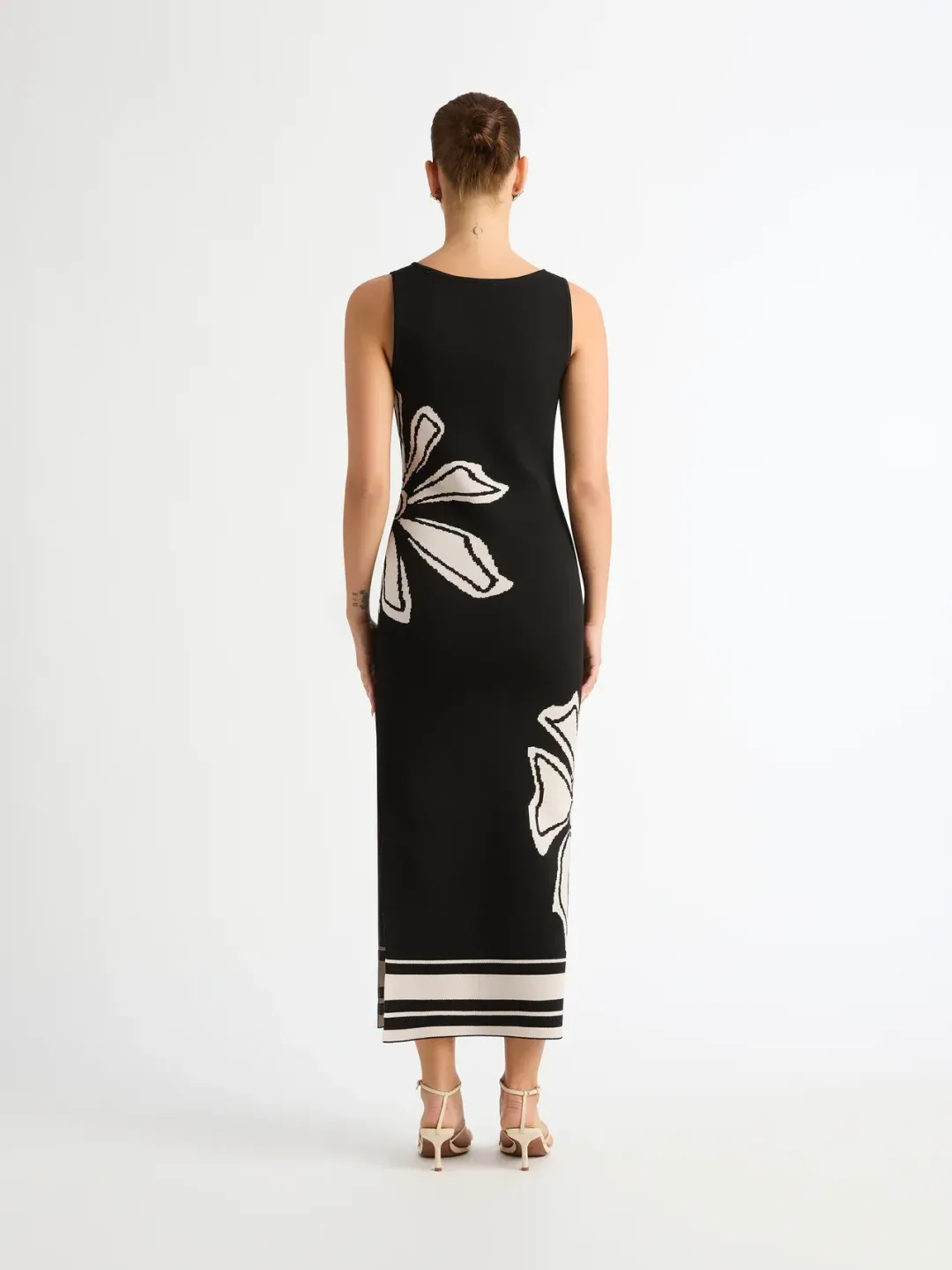 Sheike Knit Midi Dress Black Size 6 for rent on The Volte - main image