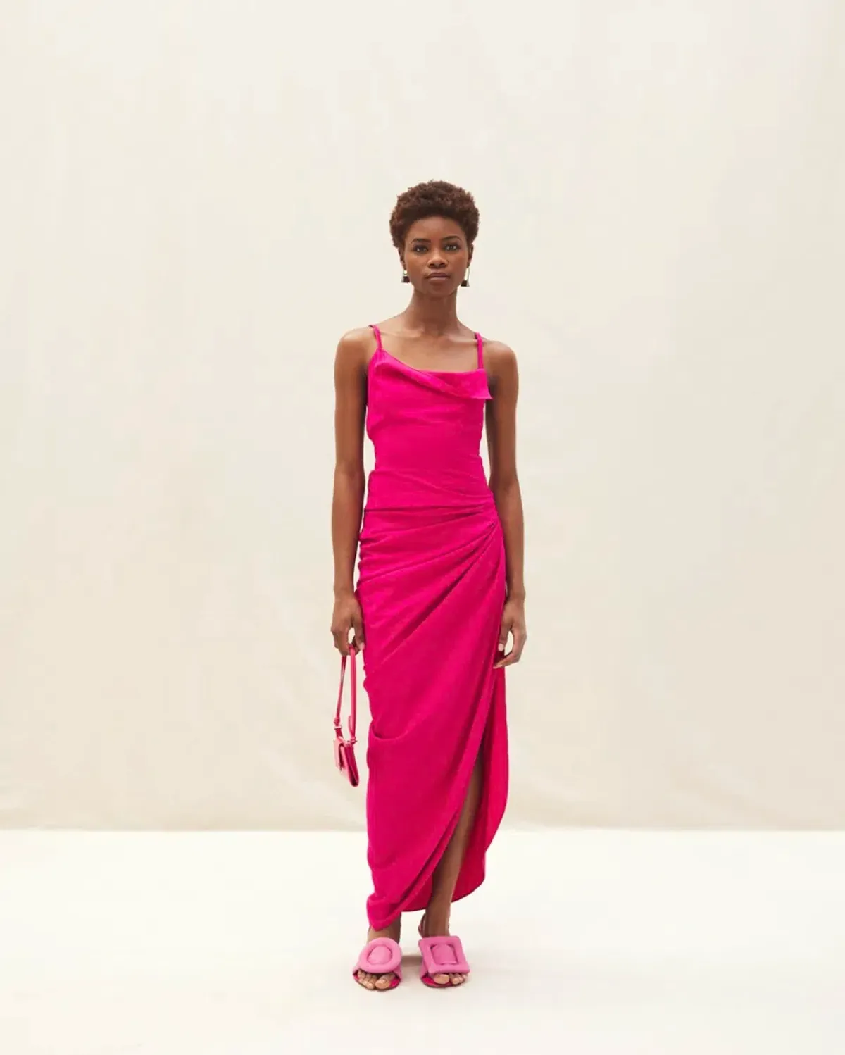 Jacquemus La Robe Saudade Longue Maxi Pink Size AU 4 for rent on The Volte - main image