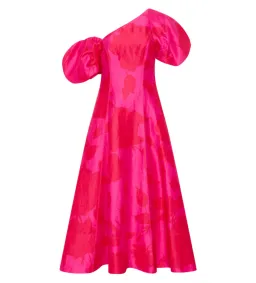 Aje Arista Tulip Sleeve Midi Dress in  Florescent Rose Size AU 8 for rent on The Volte - image 4