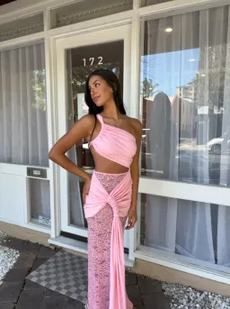 Deconduarte RTW Baby Pink Paradiso Dress Maxi Size AU 10 for rent on The Volte - image 1