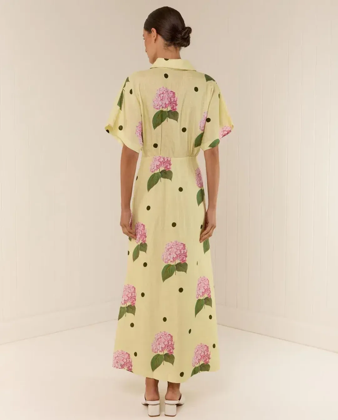 Palm Noosa Jasmine Dress Yellow Print Size 8 for rent on The Volte - main image
