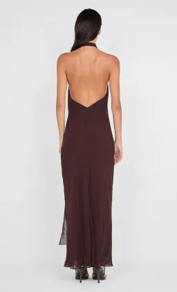 Bec and Bridge Soneva Wrap Dress Dark Chocolate Size 6  for rent on The Volte - image 2