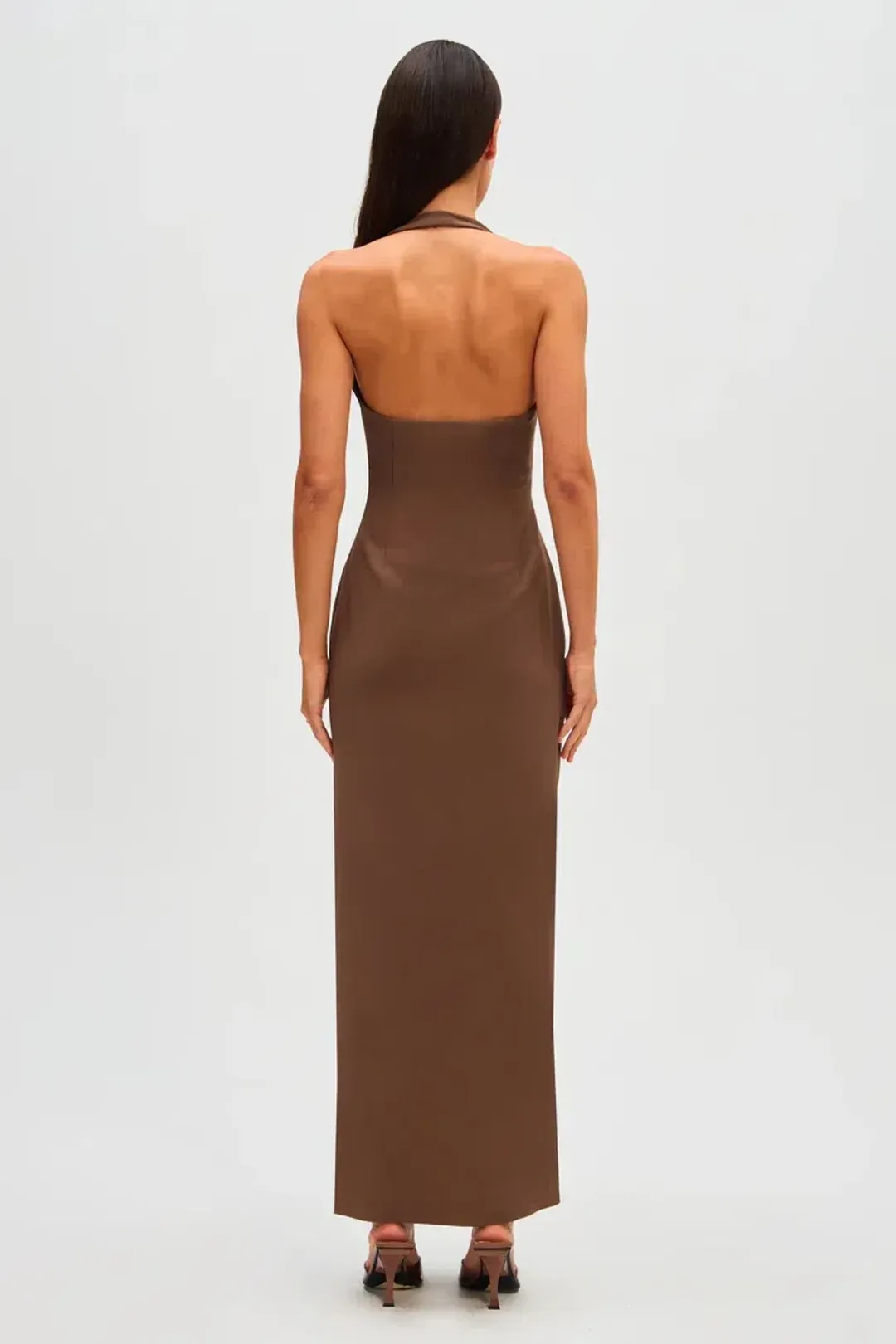 Misha Alusia Dress Mink Midi Size 8 for rent on The Volte - main image