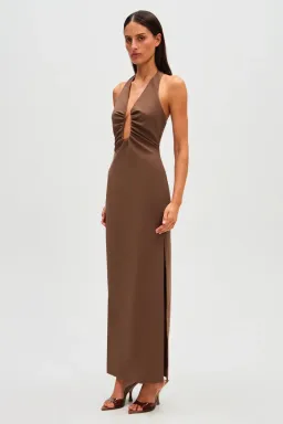 Misha Alusia Dress Mink Midi Size 8 for rent on The Volte - image 4