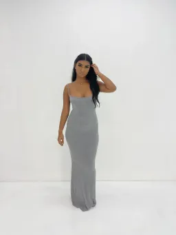 Skims Black Lounge Slip Dress Grey Size 8 for rent on The Volte - image 1