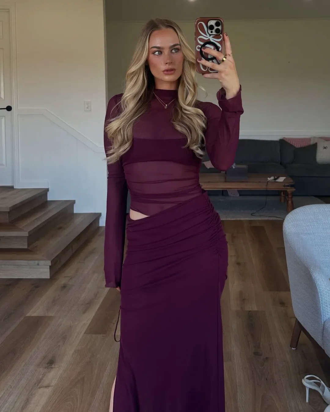 Benni Mable Maxi Dress Plum Size 10 for rent on The Volte - main image