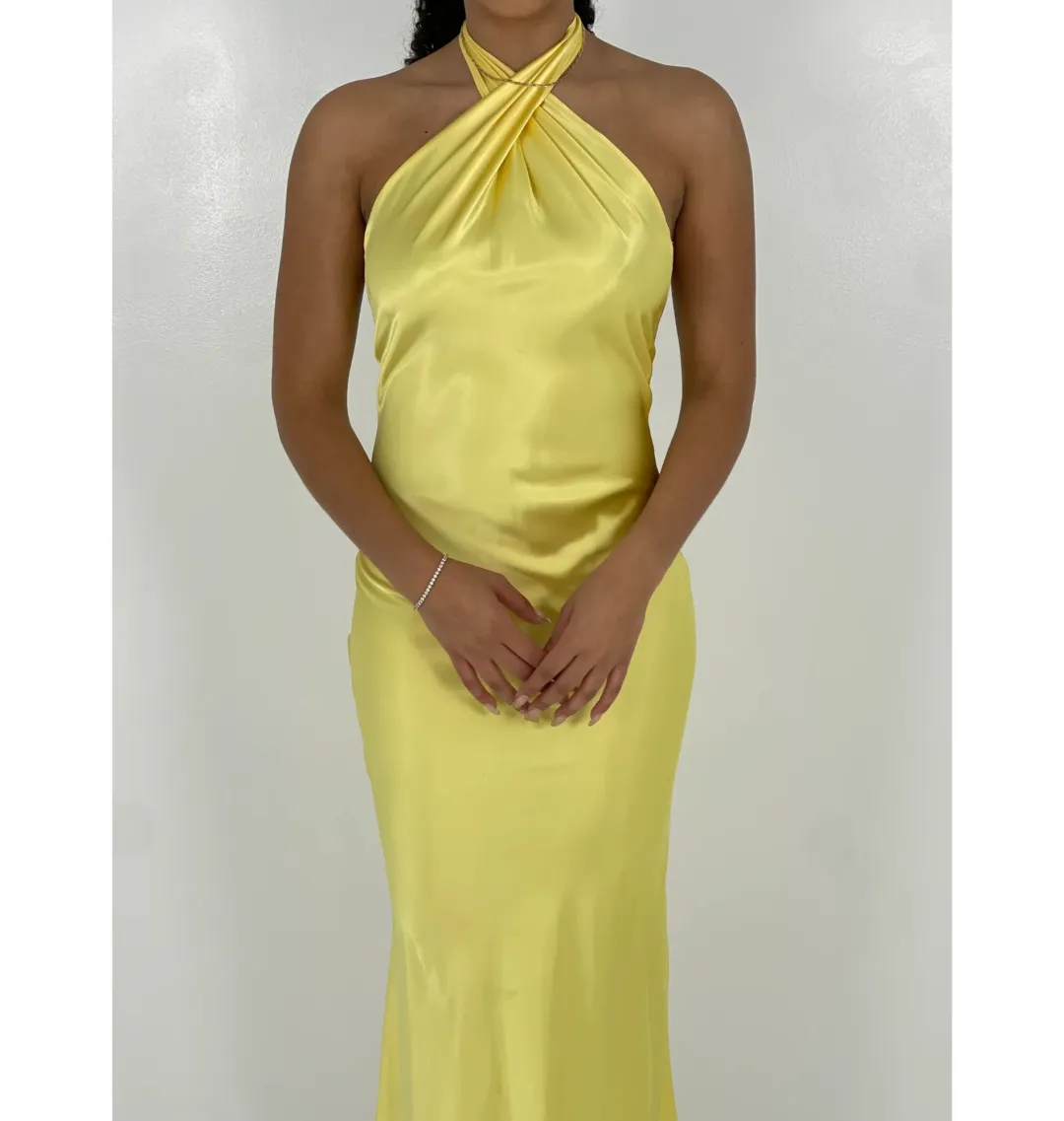 YLD Design Crossover Maxi Dress Yellow Size S / AU 8 for rent on The Volte - main image