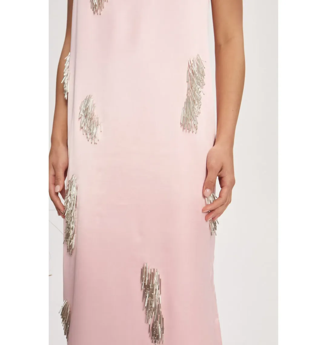 Alemais Cindy Embellished Slip Dress Pink Size AU 6  for rent on The Volte - main image