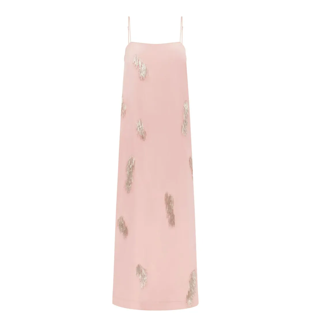 Alemais Cindy Embellished Slip Dress Pink Size AU 6  for rent on The Volte - main image