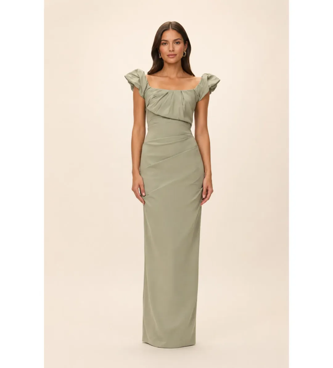 Rachel Gilbert Kalina Gown in Sage Size 4/AU14 for rent on The Volte - main image