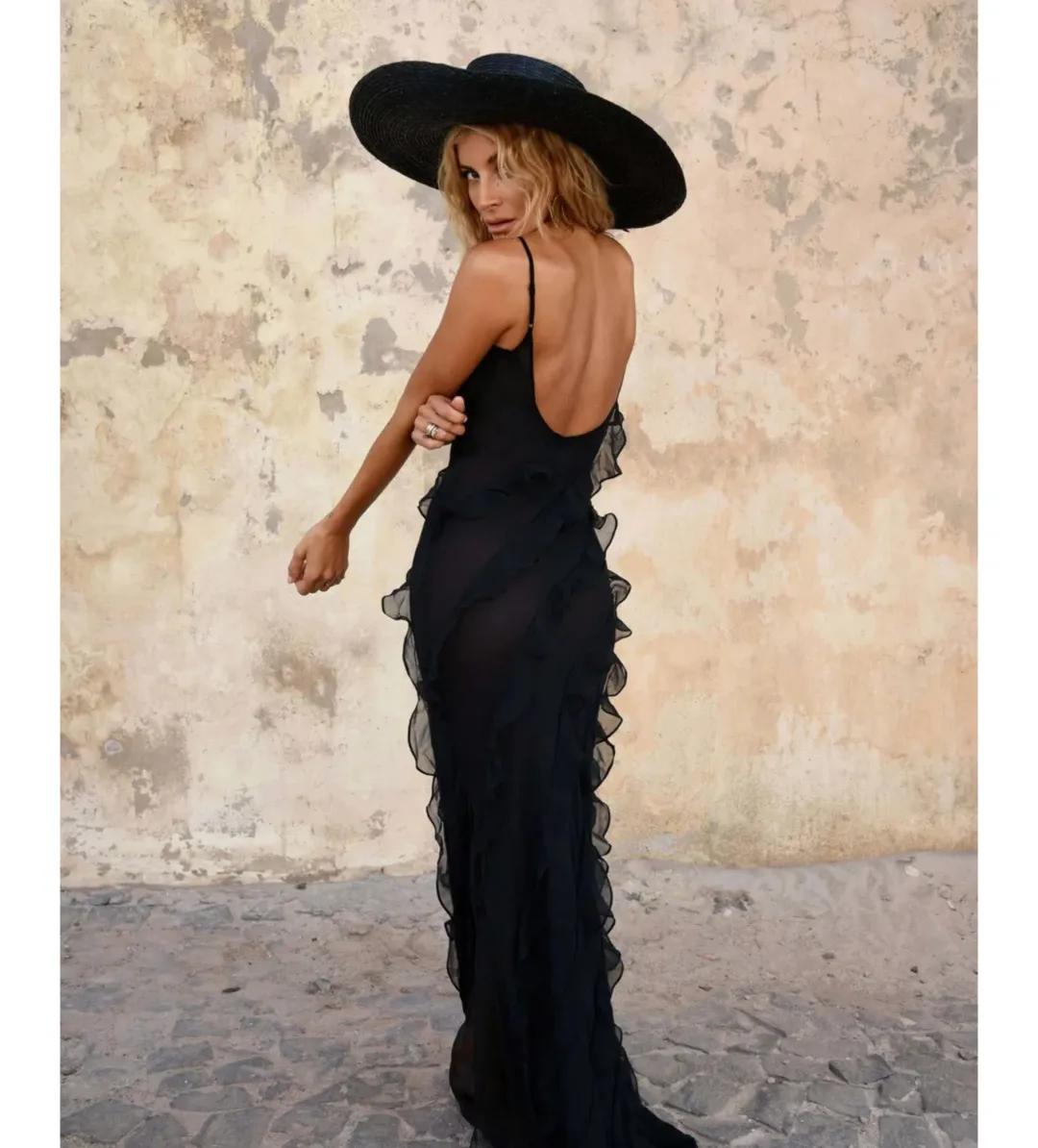 Rat & Boa Selena Maxi Dress Black Size M/AU 10 for rent on The Volte - main image