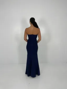 Herve Leger Navy Sara Gown Size S / AU 8 for rent on The Volte - image 2