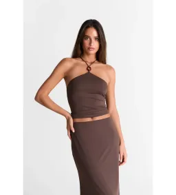 Sasha Therese Lyra Tank and Maxi Skirt Set Chocolate Size AU 8 for rent on The Volte - image 4