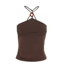 Sasha Therese Lyra Tank and Maxi Skirt Set Chocolate Size AU 8 for rent on The Volte - image 6