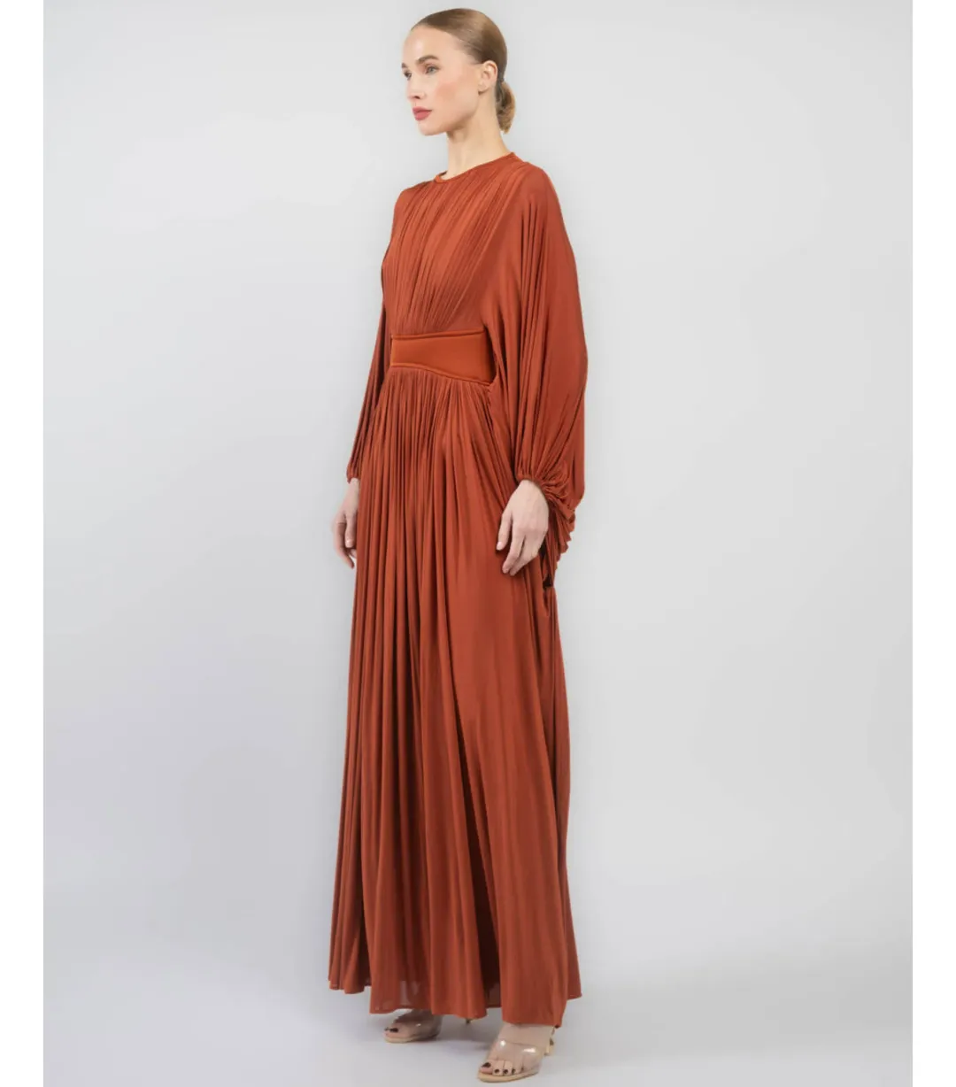 Zimmermann Illuminate Batwing Maxi Dress in Rust Size 2 / AU 12 for rent on The Volte - main image