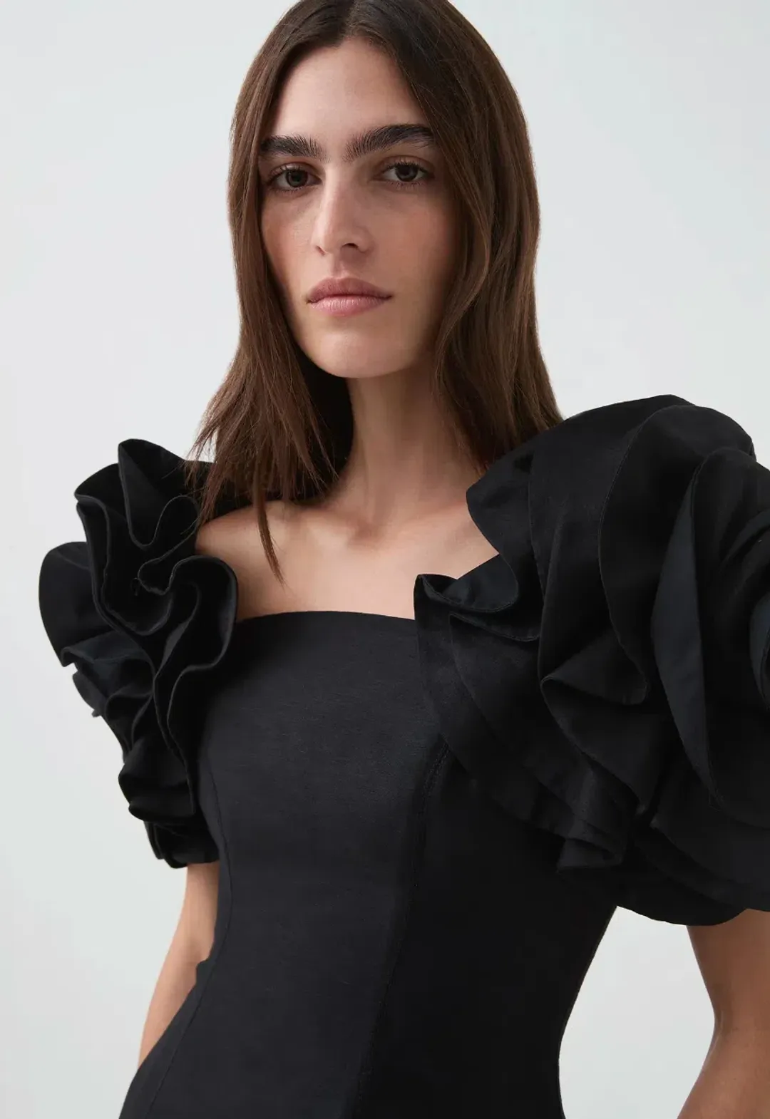 Aje Twyla Mini Dress in Black Size AU 8 for rent on The Volte - main image