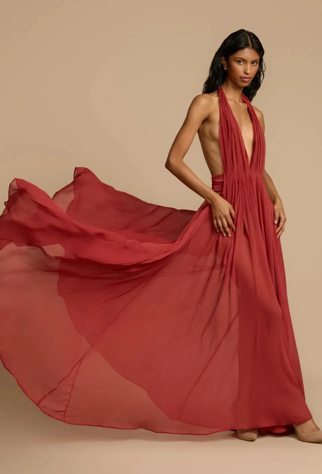 Arcina Ori Florence Dress Red Size XS/Shortened for rent on The Volte - main image