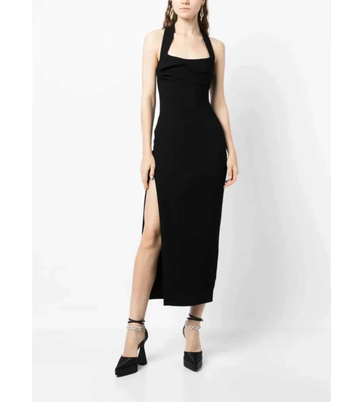 Rachel Gilbert Blaise Gown Midi Dress in  Black Size S/ AU 8  for rent on The Volte - main image