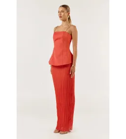 She is OLLÁ Marcelle Maxi Dress Red Size XS/AU 6 for rent on The Volte - image 3