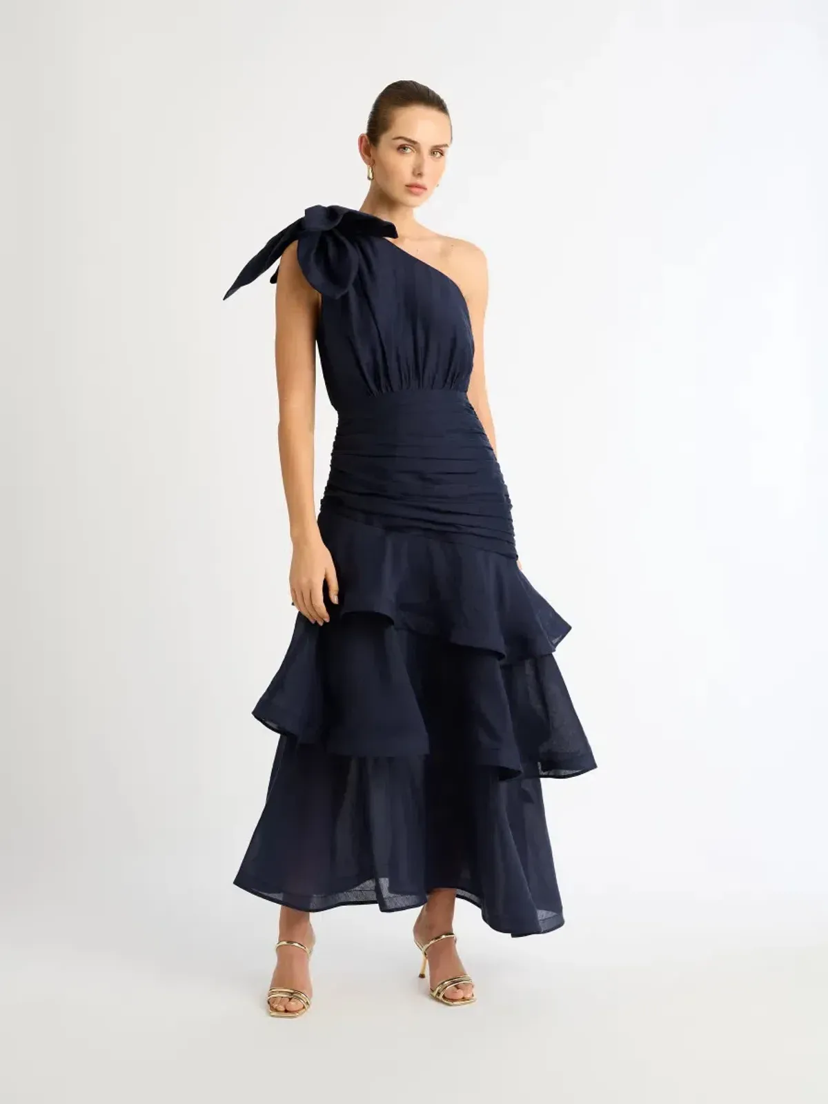 Sheike Casablanca Maxi Dress Navy Size 12 for rent on The Volte - main image