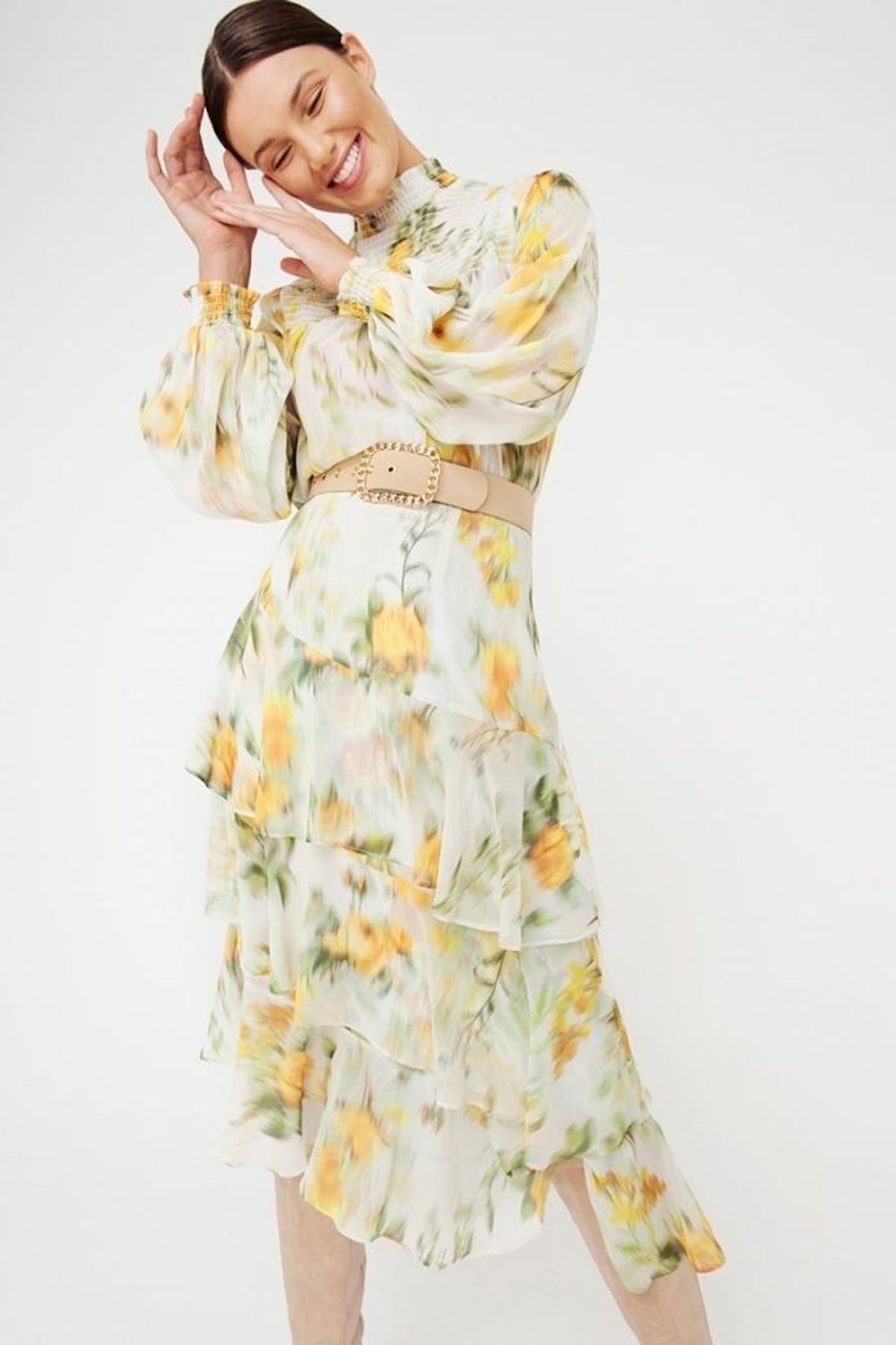 Sheike Blurred Floral Top & Skirt size 8 for rent on The Volte - main image