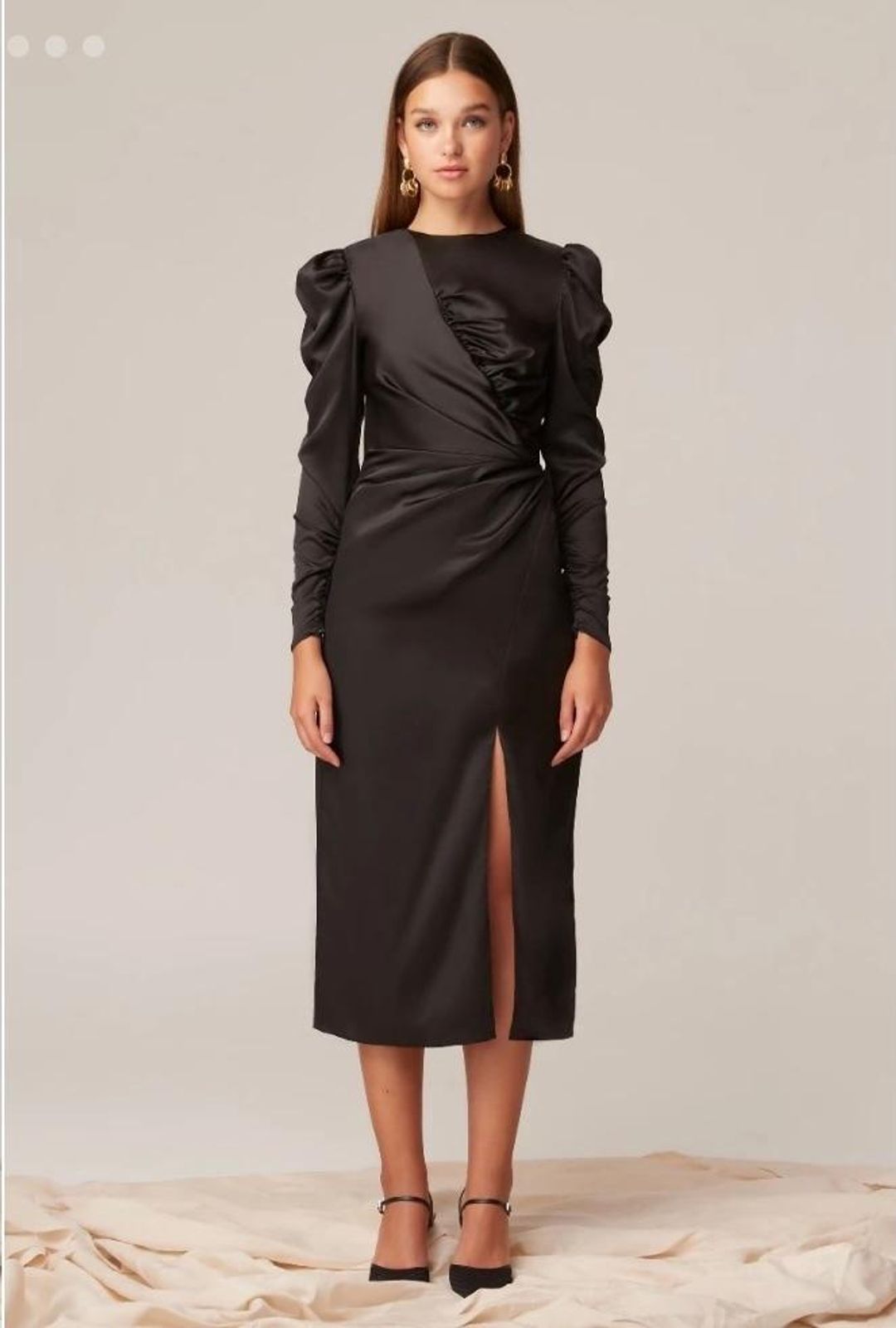 Keepsake halftime long sleeve midi dress for rent on The Volte - main image