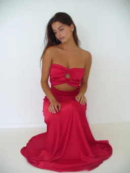 HNTR the Label Inka Gown Wine Size S / AU 8 for rent on The Volte - image 5