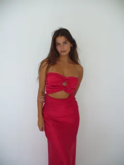 HNTR the Label Inka Gown Wine Size S / AU 8 for rent on The Volte - image 2