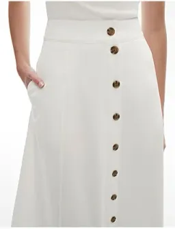 Witchery Cotton Poplin Skirt White Size 12  for rent on The Volte - image 3