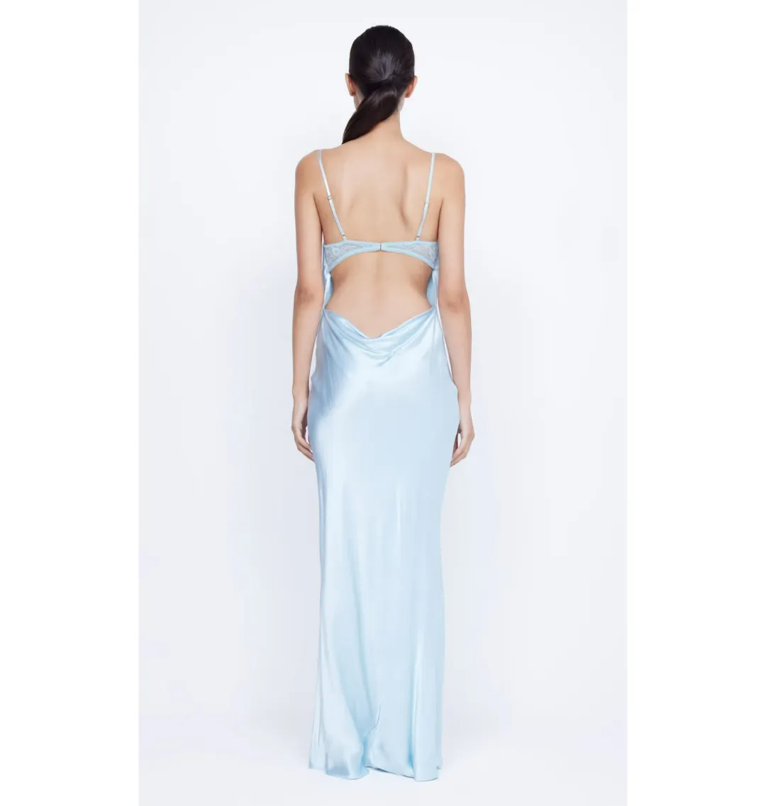 Bec & Bridge Arabella Backless Dress Dolphin Blue Size AU 6 for rent on The Volte - main image