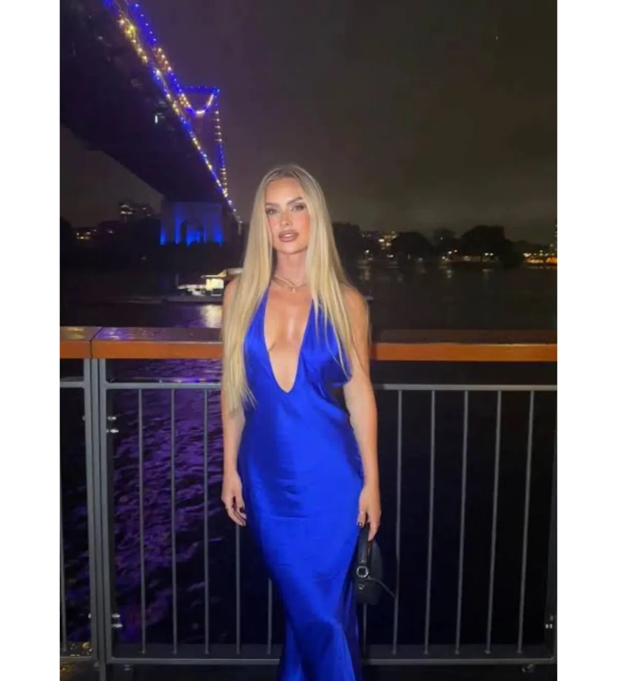 Natalie Rolt Electric Blue Angelica Gown in Blue Size 1/ AU 8 for rent on The Volte - main image
