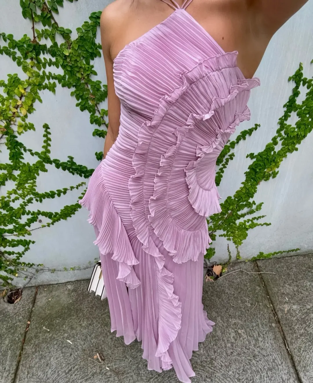 Amur Lorelie Halter Gown Water Hyacinth Size 8/2 for rent on The Volte - main image