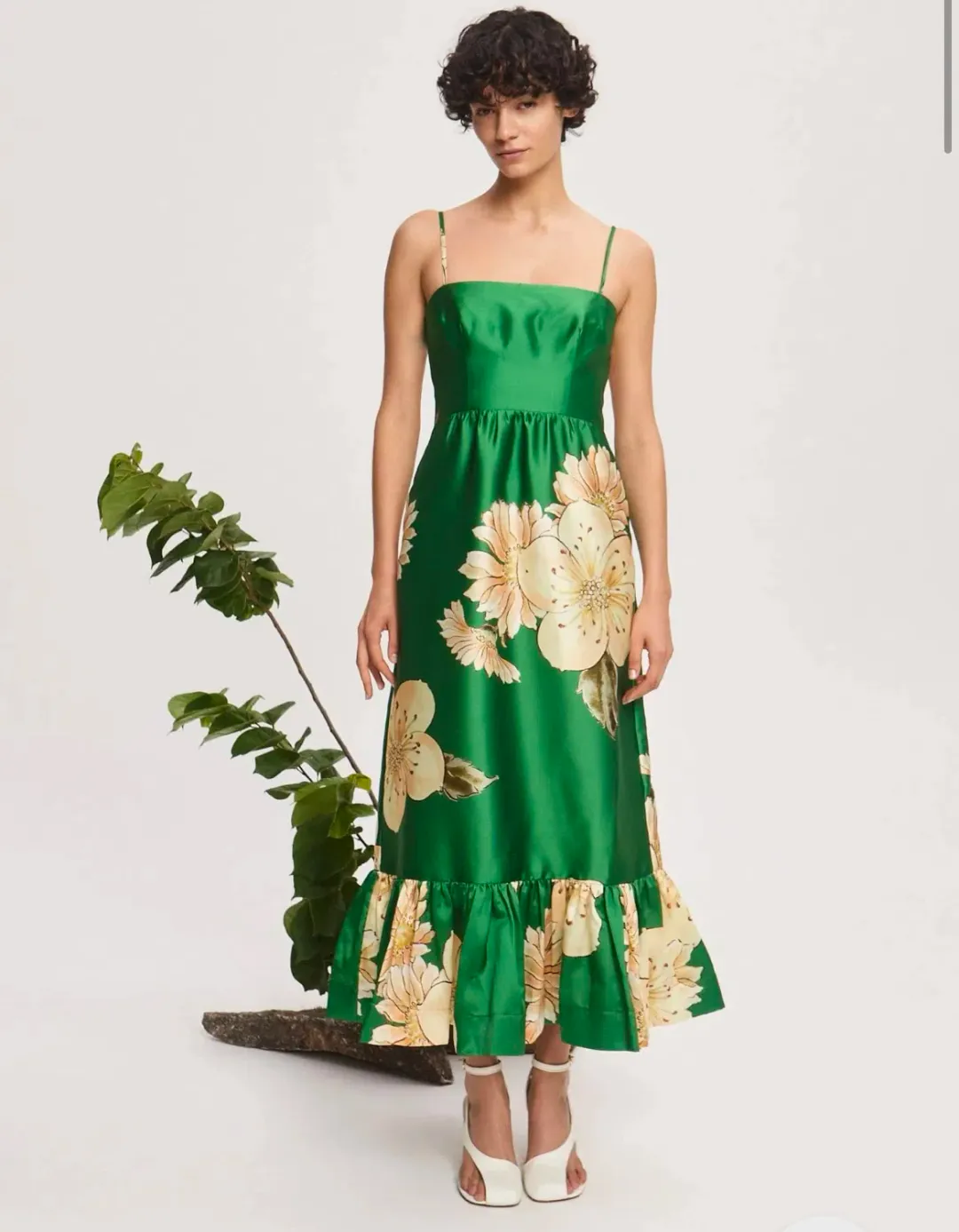 Alemais Sage Midi Dress Floral Size 10 for rent on The Volte - main image