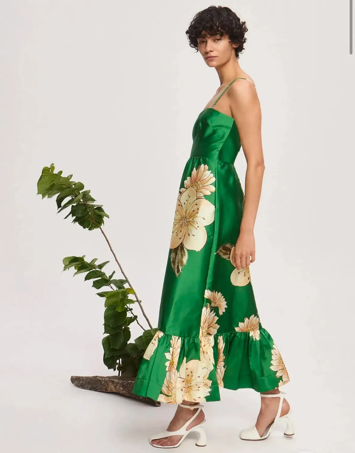 Alemais Sage Midi Dress Floral Size 10 for rent on The Volte - main image